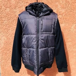 Puffer Jacket with “Sweatshirt” Sleeves NWOT